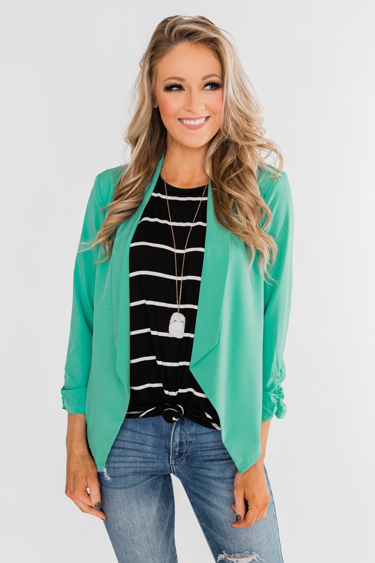 Keep It Professional Blazer- Mint