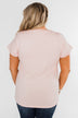 Attracted To You Sequin Pocket Top- Blush