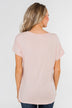 Attracted To You Sequin Pocket Top- Blush