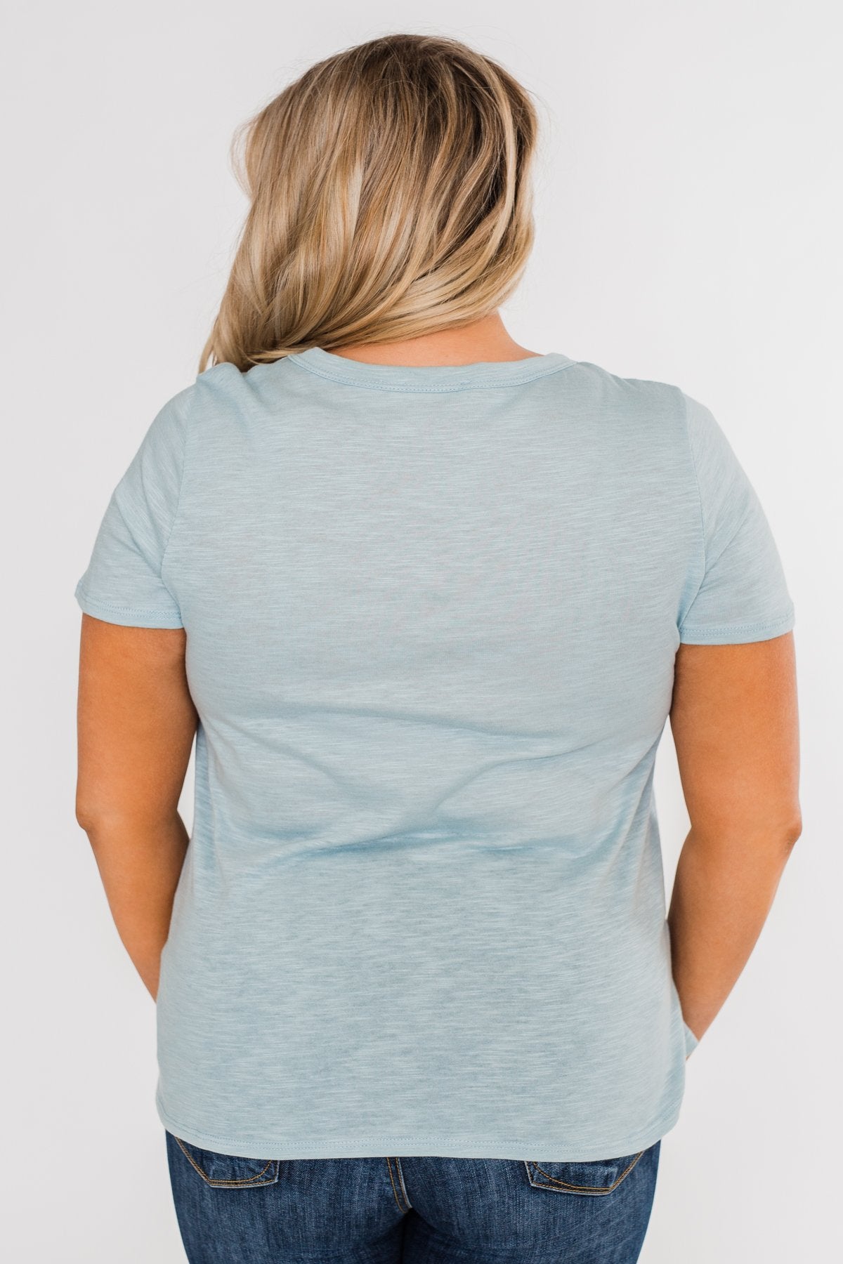 Dream, Love, Inspire, Believe Graphic Tee- Powder Blue