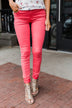 Celebrity Pink Skinny Jeans- Lipstick