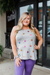 Sparkle For You Star Racerback Tank Top- Grey