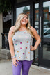 Sparkle For You Star Racerback Tank Top- Grey