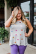 Sparkle For You Star Racerback Tank Top- Grey