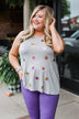 Sparkle For You Star Racerback Tank Top- Grey