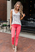 Darling Floral V-Neck Tank Top- Ivory