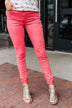 Celebrity Pink Skinny Jeans- Lipstick