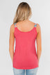 Somewhere Waiting for Me Twist Tank Top- Dark Pink