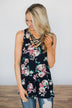 No Better Time Navy Floral Tank Top