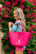 Reversible Tote- Fuchsia/Ivory