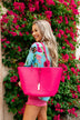 Reversible Tote- Fuchsia/Ivory