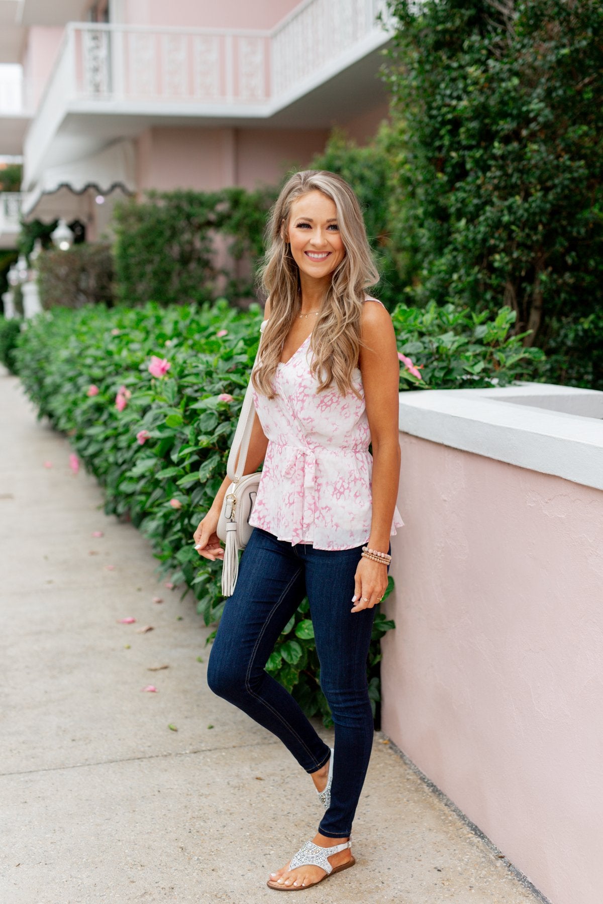What She Wants Tie Tank Top- Light Pink