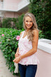 What She Wants Tie Tank Top- Light Pink