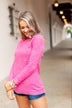 Make A Wish Knit Sweater- Bubblegum Pink