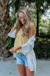 In The Breeze Bell Sleeve Kimono- Off White