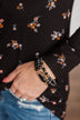 Sparks Of Joy Stackable Beaded Bracelet Set- Black