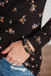 Sparks Of Joy Stackable Beaded Bracelet Set- Black