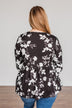 Moonlit Moments Floral Babydoll Top- Black