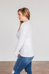 Pure Hearts Button Babydoll Top- Ivory