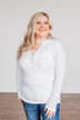 Pure Hearts Button Babydoll Top- Ivory