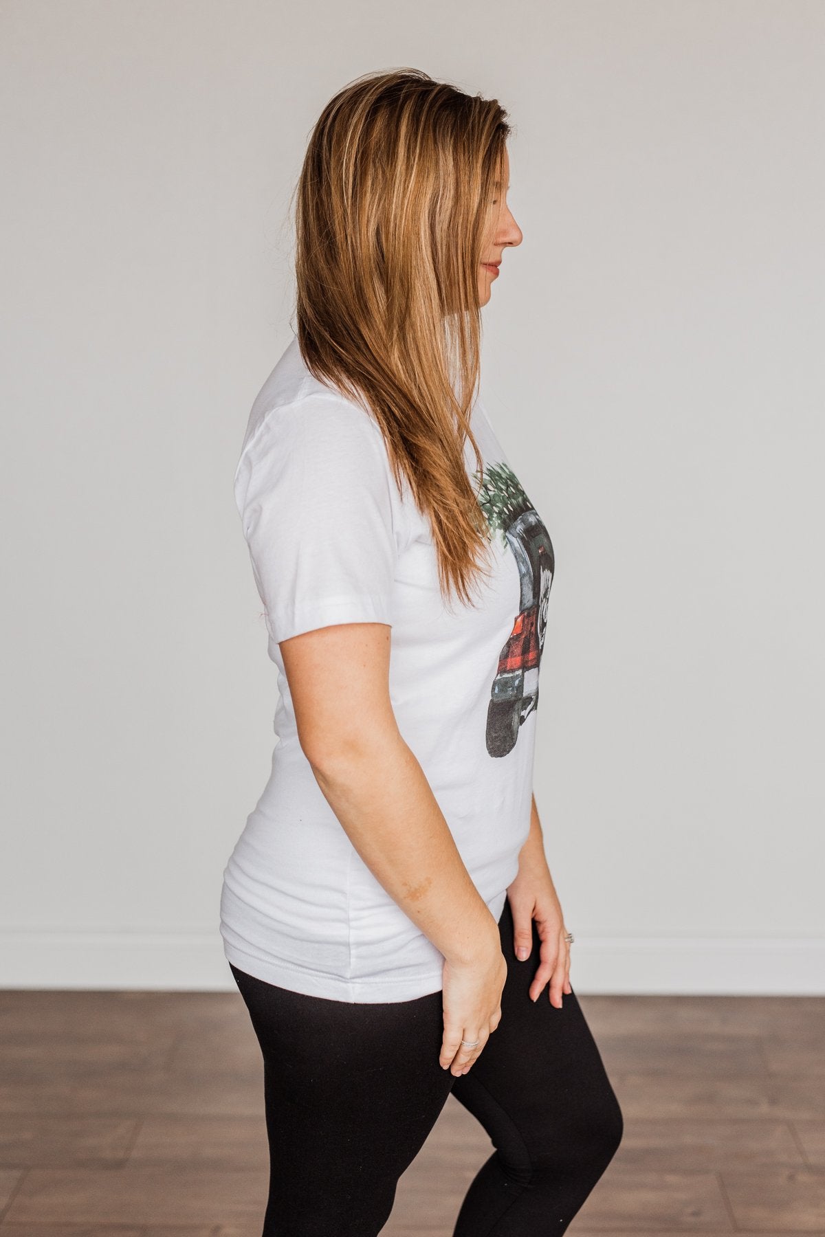 Jeep "Merry Christmas" Graphic Tee- White