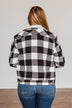 Cute & Cuddly Plaid Button Jacket- Black & White