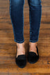 JellyPop Marrianne Flats- Black Knitted