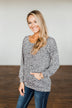 Wild Little Thing Animal Print Pullover- Charcoal & Taupe