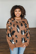 Anywhere We Go Animal Print Sweater- Brown