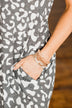 Be The Change Sleeveless Maxi Dress- Charcoal & Ivory