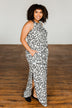 Be The Change Sleeveless Maxi Dress- Charcoal & Ivory