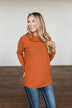 Cherishing Moments Turtle Neck Sweater- Cinnamon
