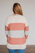 Blissful Feelings Color Block Sweater- Oatmeal & Mauve