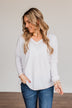 Purely Stunning Long Sleeve Knit Top- Ivory