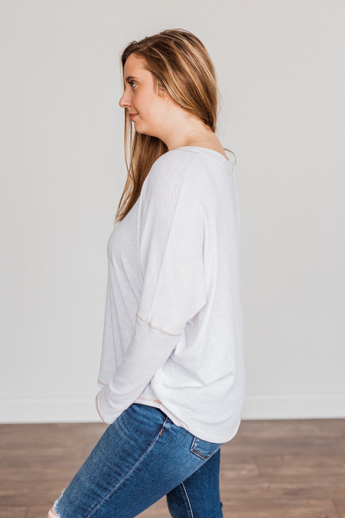 Purely Stunning Long Sleeve Knit Top- Ivory