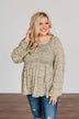 Going In Style Smock Babydoll Top- Light Olive