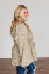 Going In Style Smock Babydoll Top- Light Olive
