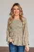Going In Style Smock Babydoll Top- Light Olive