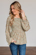 Going In Style Smock Babydoll Top- Light Olive