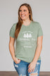 "Farm Fresh Christmas Trees" Graphic Tee- Sage