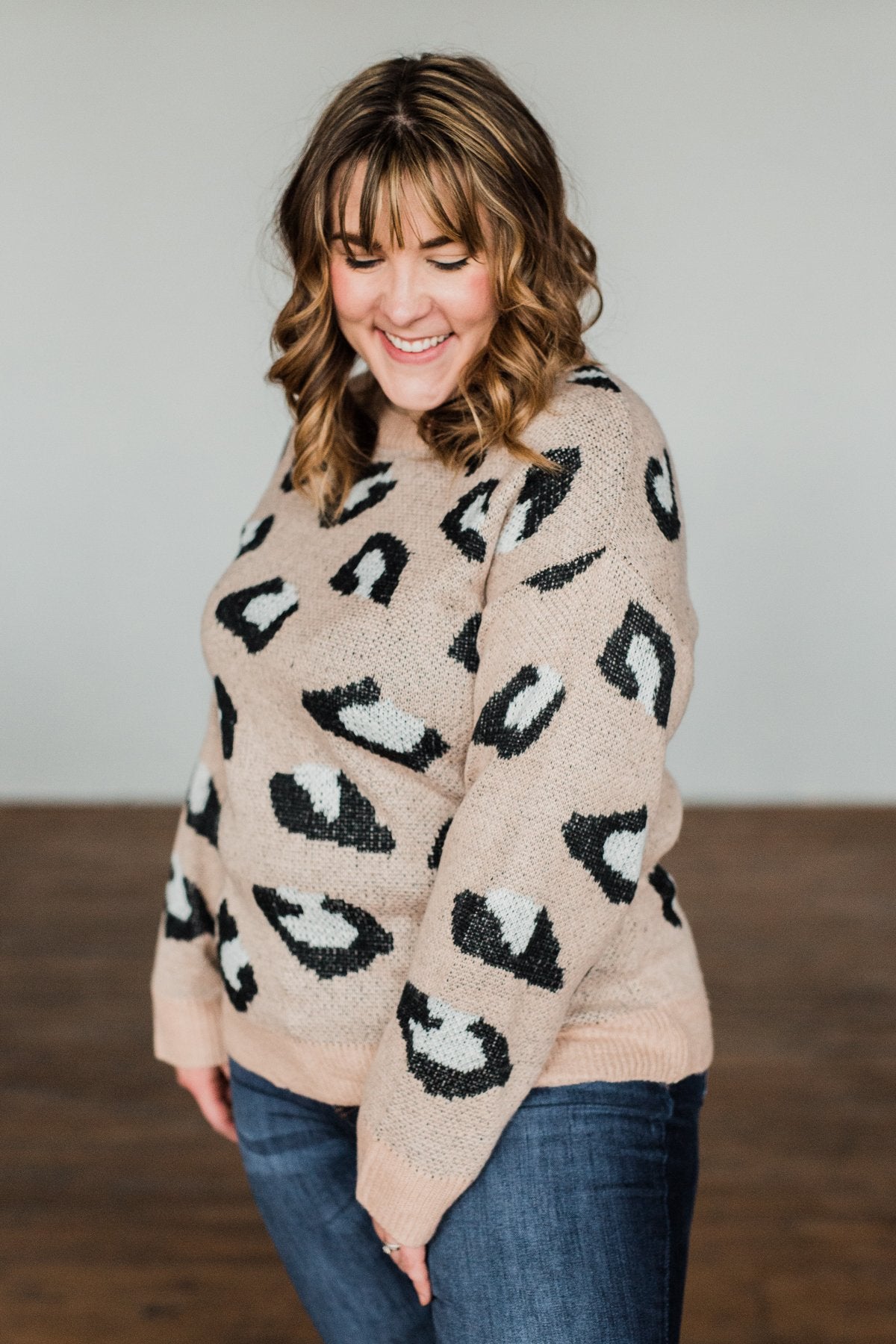 Fate: Ease On By Cream White Ombre Leopard Sweater – Shop the Mint