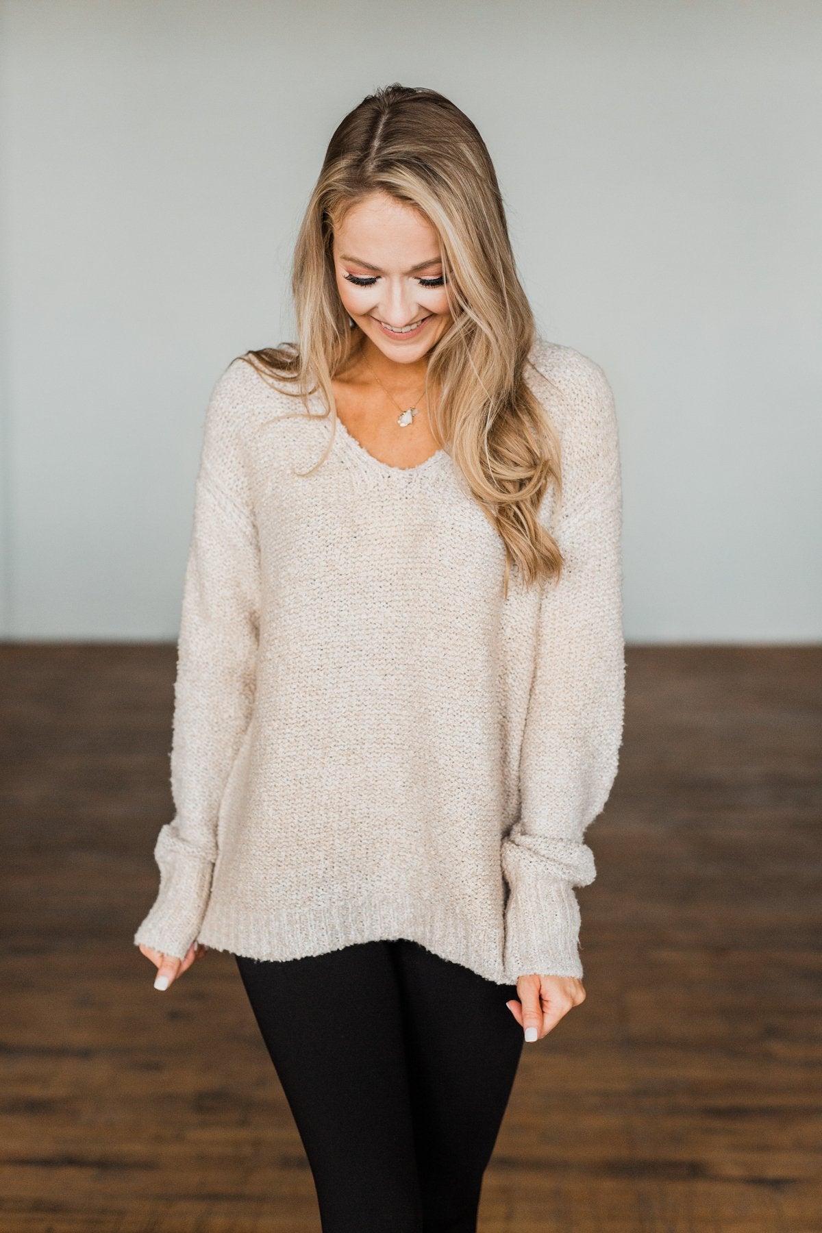 Boost Of Confidence Thick Knit Sweater- Oatmeal