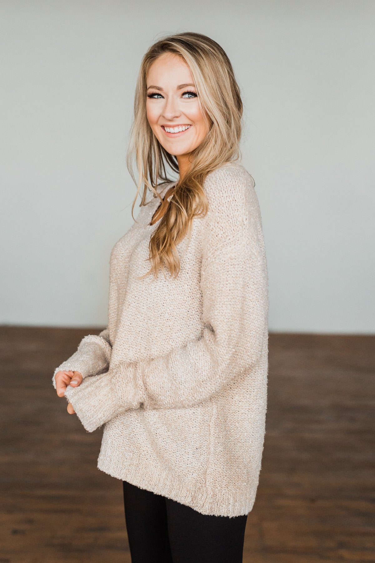 Boost Of Confidence Thick Knit Sweater- Oatmeal