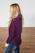 Caught In A Daydream Turtle Neck Sweater- Eggplant