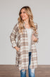 Time With You Plaid Top- Cream