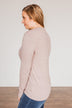 Sweet Kisses Striped Knit Sweater- Mocha