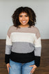 Dear To My Heart Color Block Sweater- Grey, Black, Taupe, Ivory