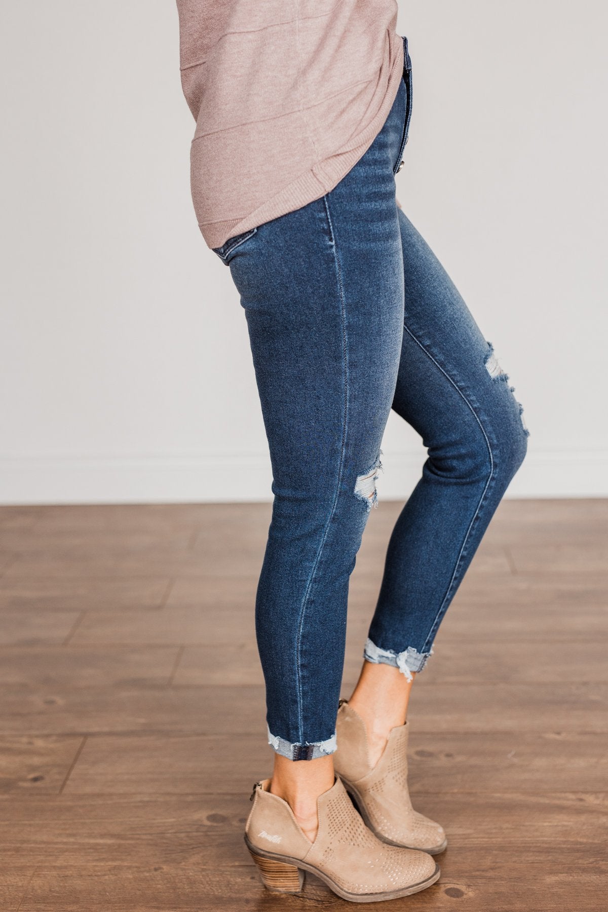 KanCan High Rise Skinny Ankle- Tabitha Dark Wash