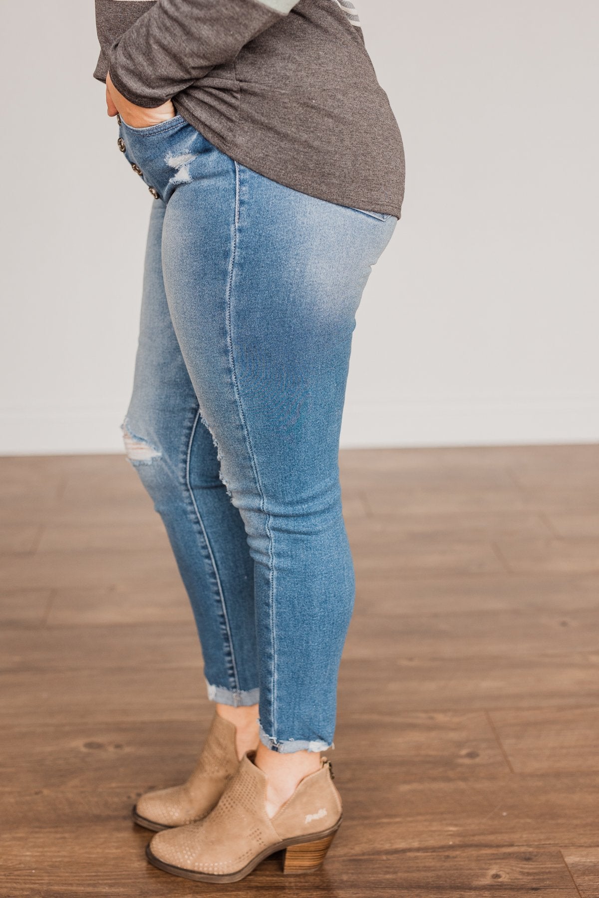 KanCan High Rise Skinny Ankle- Tabitha Wash