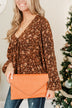 Darling Day to Day Oversized Clutch- Burnt Orange